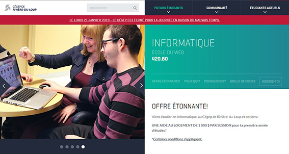 Capture d'écran Tech informatique
